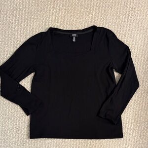 Jones New York Black Long Sleeve Top